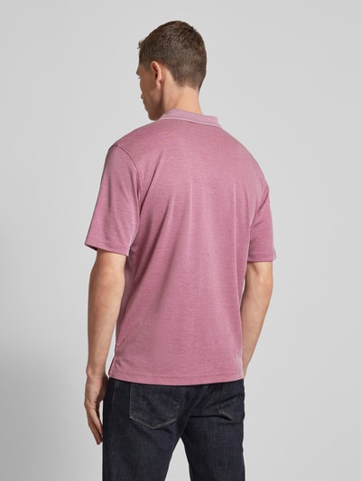 Christian Berg Men Regular fit poloshirt met borstzak Rosé - 5