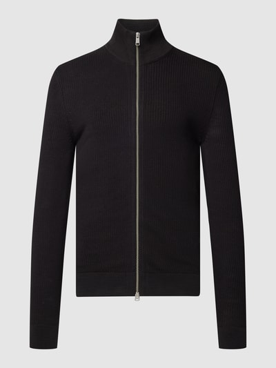 Marc O'Polo Strickjacke mit Reißverschluss Modell 'Zipped trainer jacket' Black 2