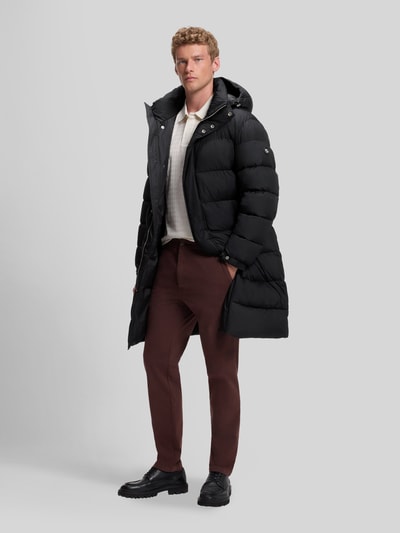 BOSS Regular Fit Steppmantel mit Kapuze Black 4
