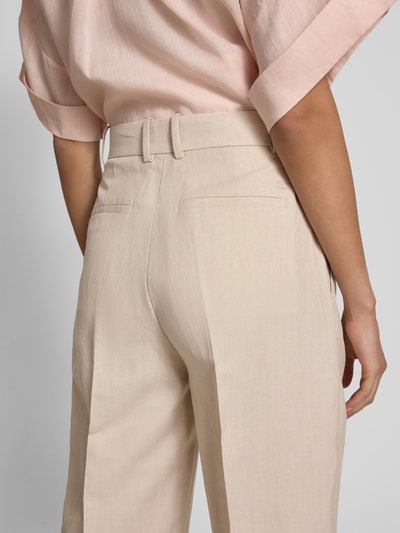 Tommy Hilfiger Spodnie materiałowe o kroju tapered z dodatkiem lnu Piaskowy 3