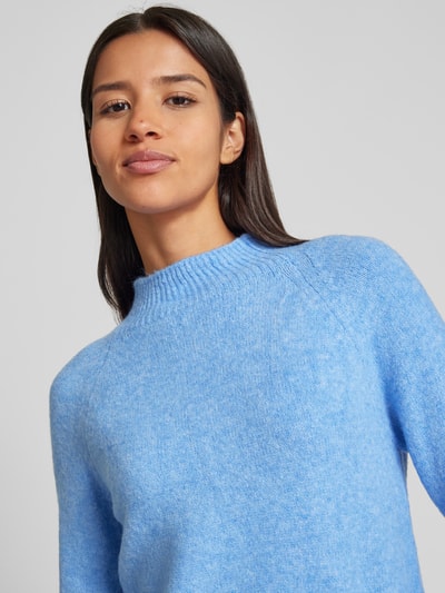 ZABAIONE Strickpullover mit gerippten Abschlüssen Hellblau 3