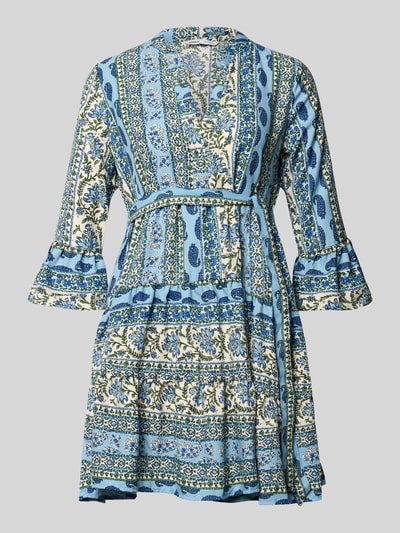 ONLY Figurumspielendes Freizeitkleid mit Taillengürtel zum Binden Modell 'SINA' Bleu 2