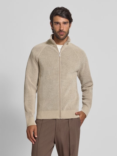 JAKE*S STUDIO MEN Gebreid vest met opstaande kraag Beige - 4