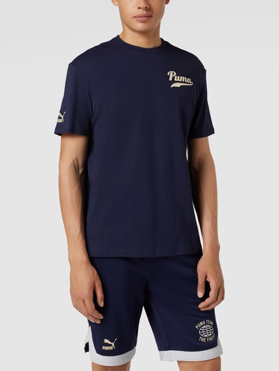 PUMA PERFORMANCE T-Shirt mit Label-Print Dunkelblau 4