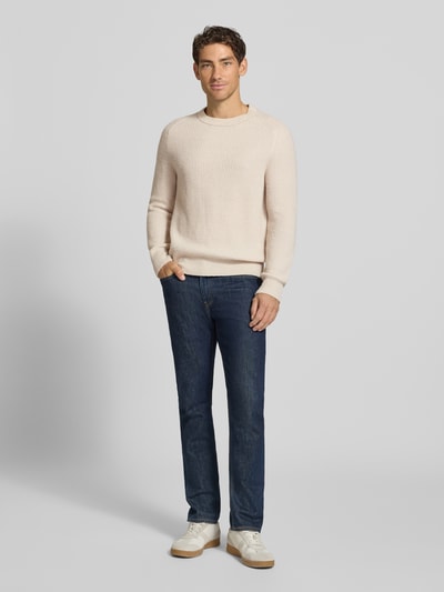 Marc O'Polo Regular Fit Pullover aus Schurwoll-Mix mit Baumwoll-Anteil Beige 1