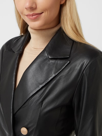 Studio AR Blazer aus Leder Modell 'Renee' Schwarz 3