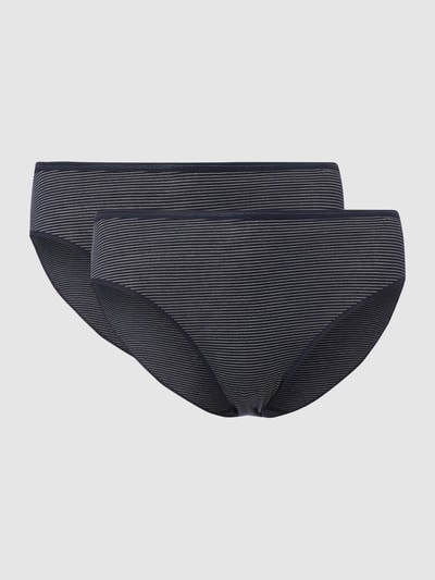 Schiesser Slip met streepmotief in een set van 2 stuks Donkerblauw - 1