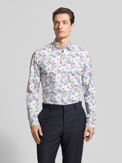OLYMP Level 5 Slim fit zakelijk overhemd van Katoenmix met extra lange Mouw Wit - 4