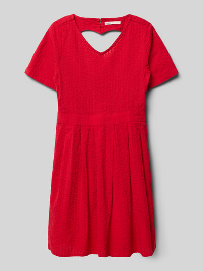 ONLY Tailliertes Freizeitkleid aus reiner Baumwolle Modell 'TINNA' Kirsche 1
