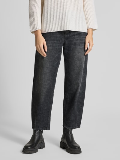 Cambio Loose fit jeans met siernaden, model 'Elin' Antraciet gemêleerd - 4