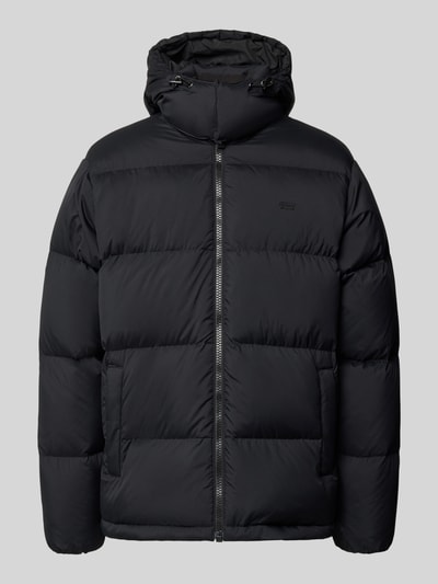 Produktfoto, schwarze Regular Fit Steppjacke mit Label-Patch Modell 'ROCKWELL' von Levi's®, glatte Oberfläche, Herren Steppjacke von Levi's®