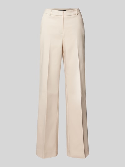 comma Straight leg stoffen broek met persplooien Zand - 2