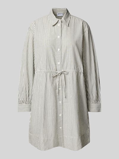 Jake*s Casual Hemdblusenkleid mit Tunnelzug Dunkelblau 2