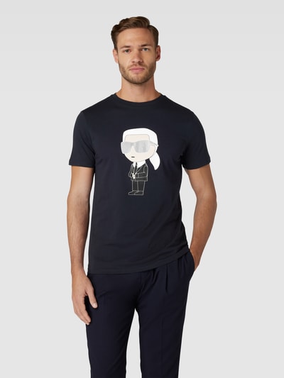 Karl Lagerfeld T-Shirt mit Motiv-Print Marine 4