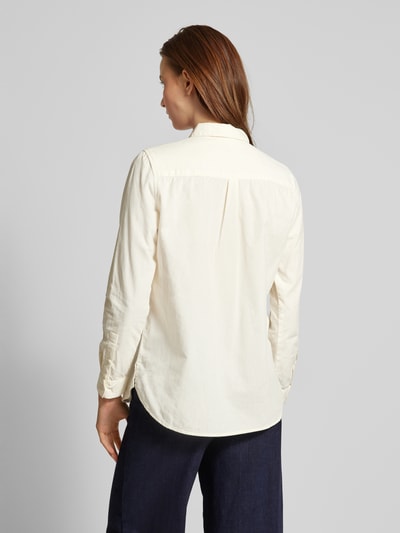 Christian Berg Woman Regular Fit Cordbluse mit Brusttaschen Offwhite 5