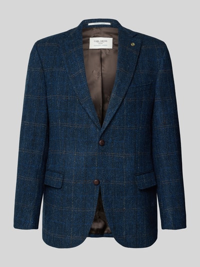 Carl Gross Harris Tweed colbert van scheerwol, model 'Theo' Blauw - 2