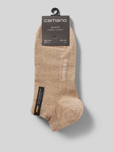 camano Socken mit elastischem Bündchen im 3er-Pack Beige 3