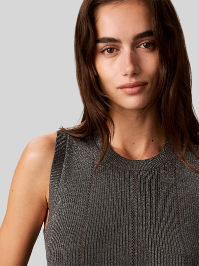 Calvin Klein Womenswear Stricktop mit breiten Trägern Mittelgrau Melange 3
