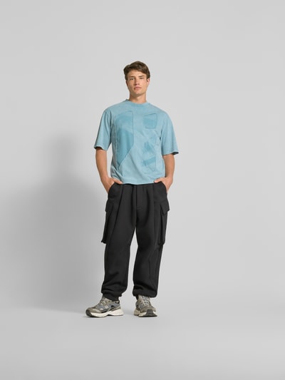 A-COLD-WALL T-Shirt mit geripptem Rundhalsausschnitt Jeansblau 1