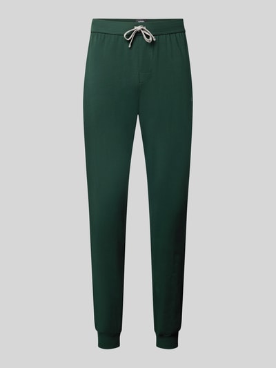 BOSS Regular fit sweatbroek van katoenmix model 'Mix&Match' Donkergroen - 2