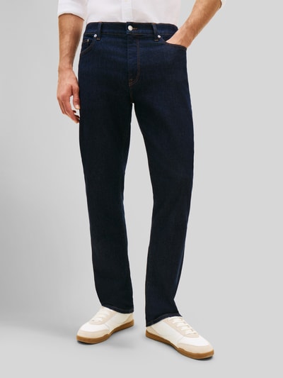 Tommy Hilfiger Jeansy o kroju regular fit z mieszanka bawełny, w 5 kieszeni, model 'DENTON' Ciemnoniebieski 4