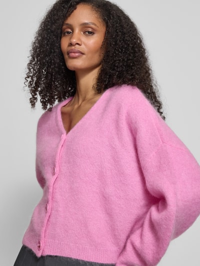 Gestuz Kurtka z dzianiny z dekoltem w serek model ‘debbie’ Mocnoróżowy 3