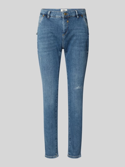 MAC Slim fit jeans met knoop- en ritssluiting, model 'Montana' Blauw - 2