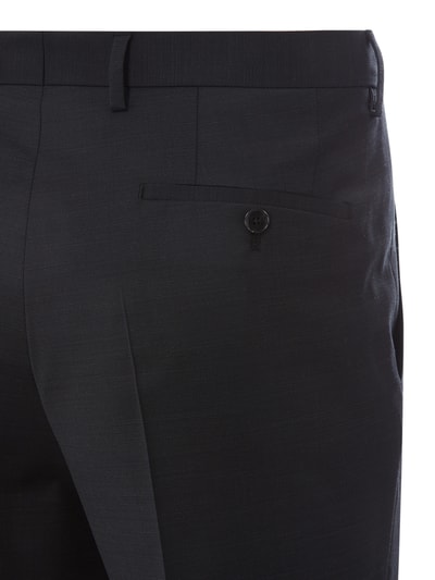 BOSS Regular fit pantalon van scheerwolmix, model 'Leon' Antraciet - 3