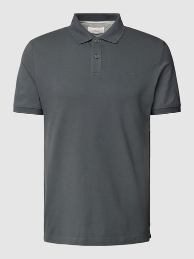 s.Oliver RED LABEL Poloshirt met labeldetail Antraciet - 2