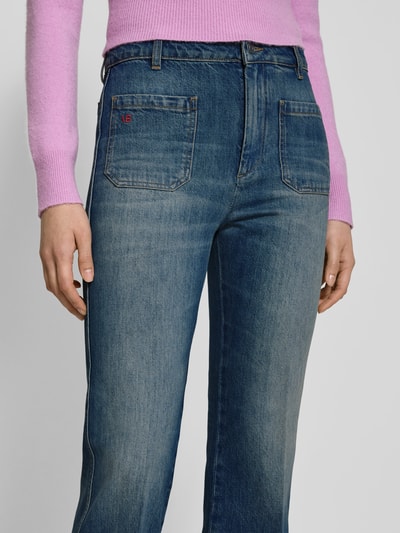 Victoria Beckham Jeans mit Label-Stitching Dunkelblau 3