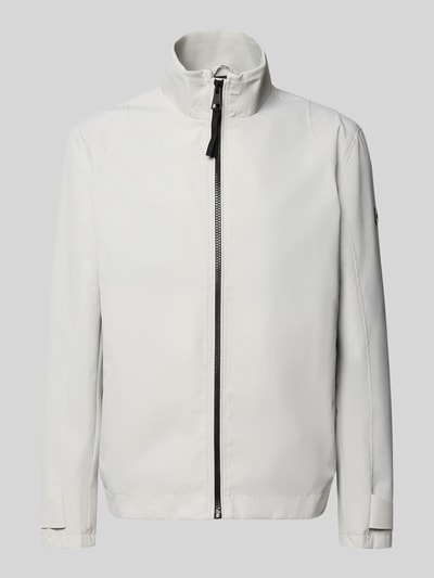 Produktfoto, Regular Fit Funktionsjacke aus wasserdichtem Material Modell 'LUCCA' von Strellson, jednokolorowy, stójka, zamek błyskawiczny, metalowa aplikacja z logo, długi rękaw z patką, funkcja: wodoszczelny i wiatroszczelny, boczne kieszenie zapinane na zamek błyskawiczny