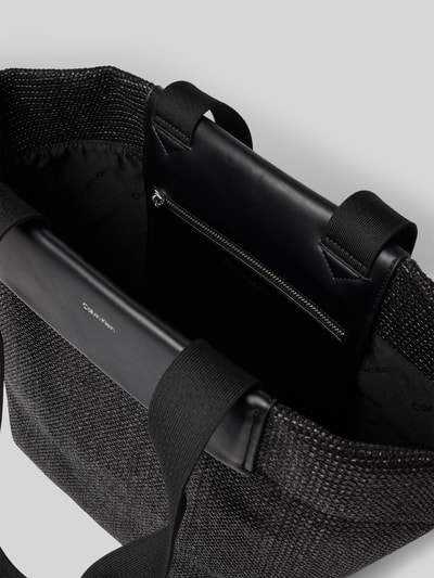 CK Calvin Klein Shopper mit Strukturmuster Modell 'RAFFIA' Black 5