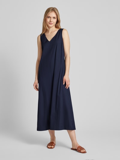 ROBE LÉGÈRE Midi-jurk met V-hals Marineblauw - 4