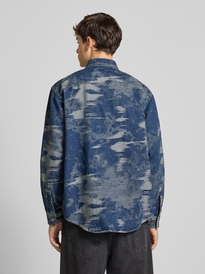 Hugo Blue Oversized Jeanshemd aus reiner Baumwolle Modell 'EBALTO' Dunkelblau 5