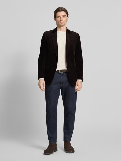 BOSS Regular Fit Sakko aus reiner Baumwolle - BECKHAM x BOSS Dunkelbraun 1