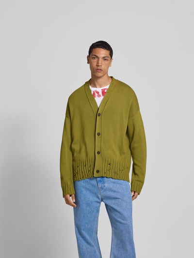 Marni Jacke in Strick-Optik im Used-Look Grass 4
