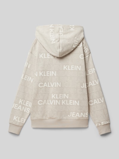 Calvin Klein Jeans Hoodie mit Label-Print Sand 3