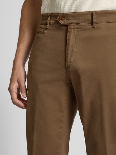 Brax Regular fit chino met achterzakken, model 'Everest' Middenbruin - 3