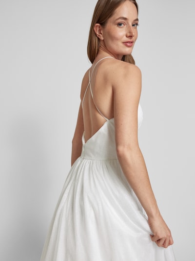 Luxuar Abendkleid mit Raffungen Offwhite 6