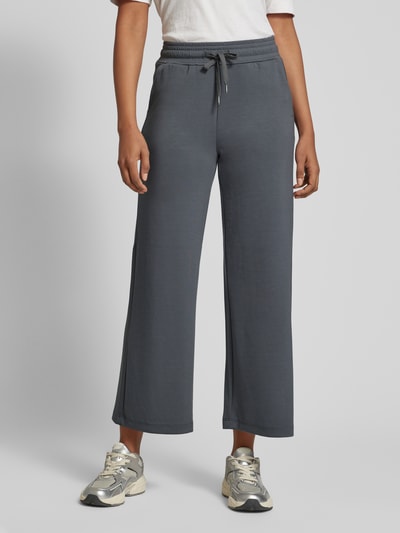 Soyaconcept Wide leg sweatpants met tunnelkoord Grafiet - 4