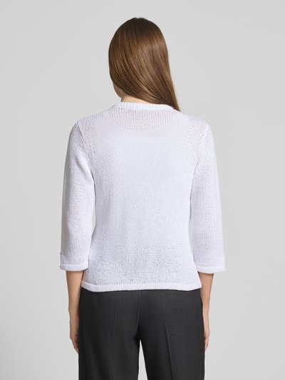 monari Cardigan mit Zweiwege-Reißverschluss Offwhite 5