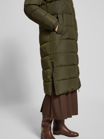 NAUTGÅRD Gewatteerde lange jas met Sorona® Aura-vulling Kaki gemêleerd - 3
