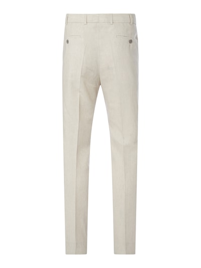 ATELIER TORINO Pantalon van een mix van scheerwol en linnen, model 'Cane' Beige - 3