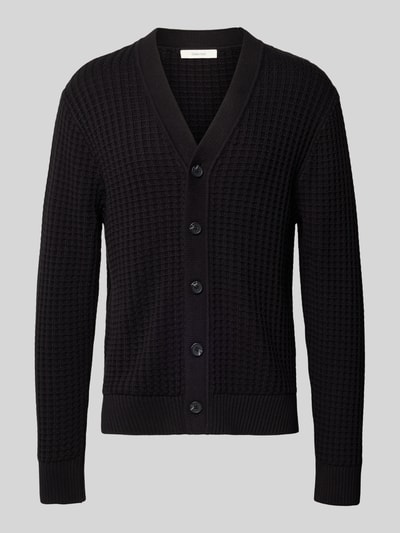 SELECTED HOMME Regular fit gebreid jack van puur katoen, model 'TOM' Zwart - 2