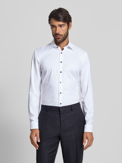 OLYMP No. Six Super slim fit zakelijk overhemd met kentkraag Wit - 4