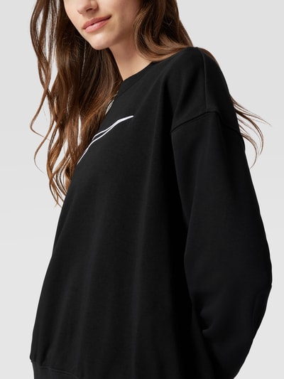 NIKE TRAINING Sweatshirt met labelstitching Zwart - 3