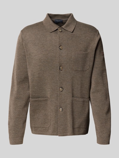 MAERZ Muenchen Regular fit overhemdjack met knoopsluiting Hazelnoot - 2