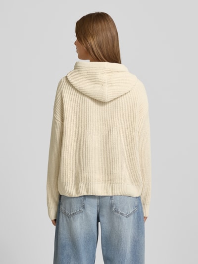 VERO MODA Regular fit gebreide pullover met capuchon, model 'NEAT' Ecru - 5