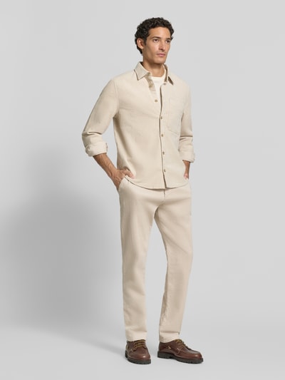 s.Oliver RED LABEL Regular Fit Cordhose mit Tunnelzugbund Beige 1