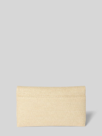 Abro Clutch mit Strukturmuster Modell 'Raffia' Ecru 4